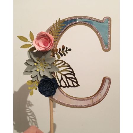 Topo Bolo - Letra c/ flores