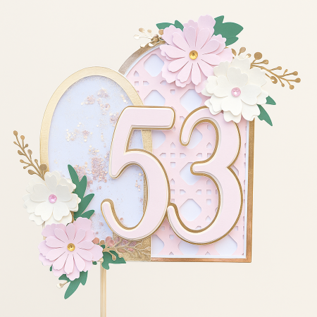 Topo Bolo Shaker c/ flores