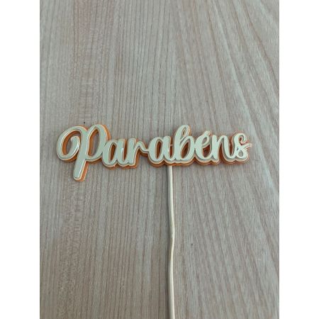 Topo de Bolo - Parabéns