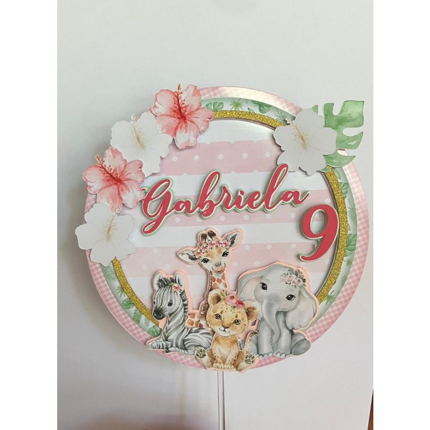 Topo Bolo - Animais Selva