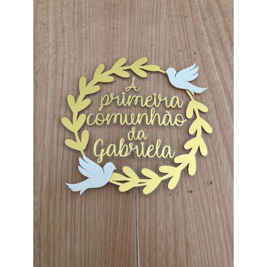 Topo de bolo - A minha primeira Comunhão