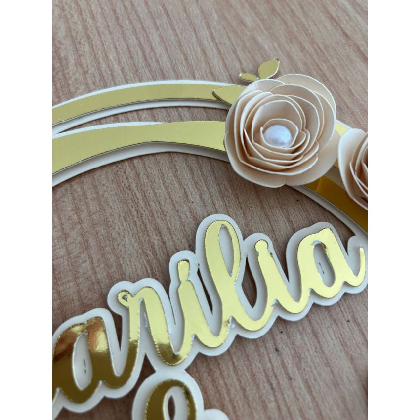 Topo de bolo - Bodas de ouro