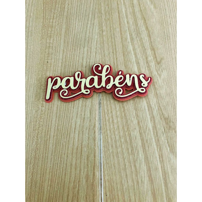 Topo de Bolo - Parabéns